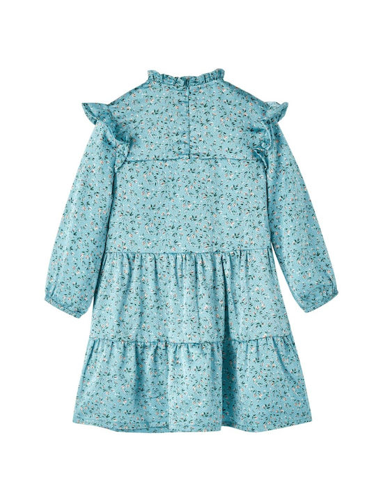 vidaXL Girls Dress Long Sleeve Blue