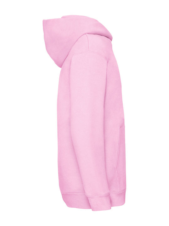 Kinder-Sweatshirt mit Kapuze und Taschen Rosa