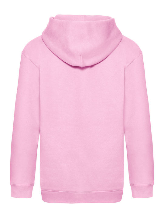 Kinder-Sweatshirt mit Kapuze und Taschen Rosa