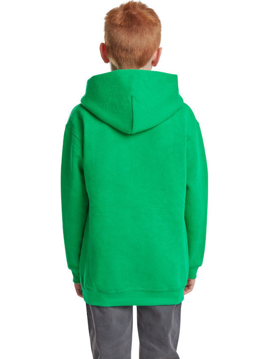 Fruit of the Loom Kinder-Sweatshirt mit Kapuze und Taschen Grün