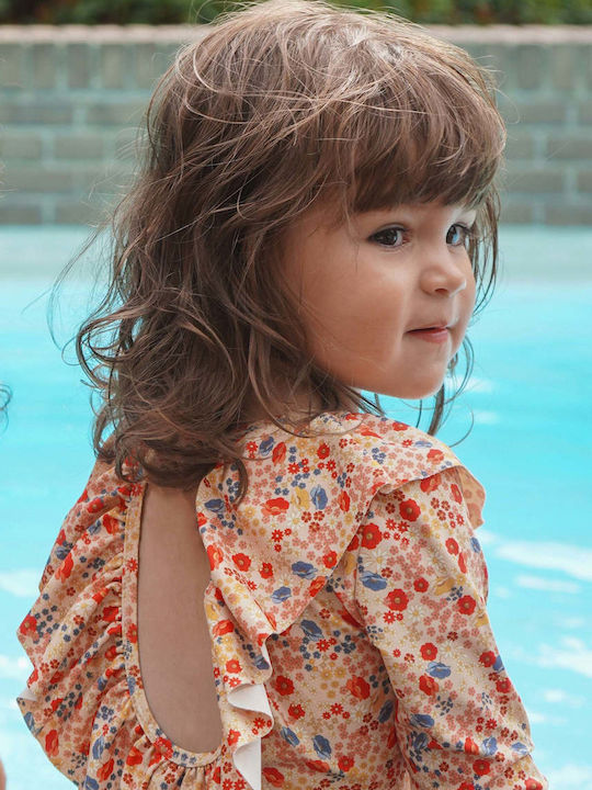 Konges Slojd Kids Swimwear Long Sleeve One-piece Pink