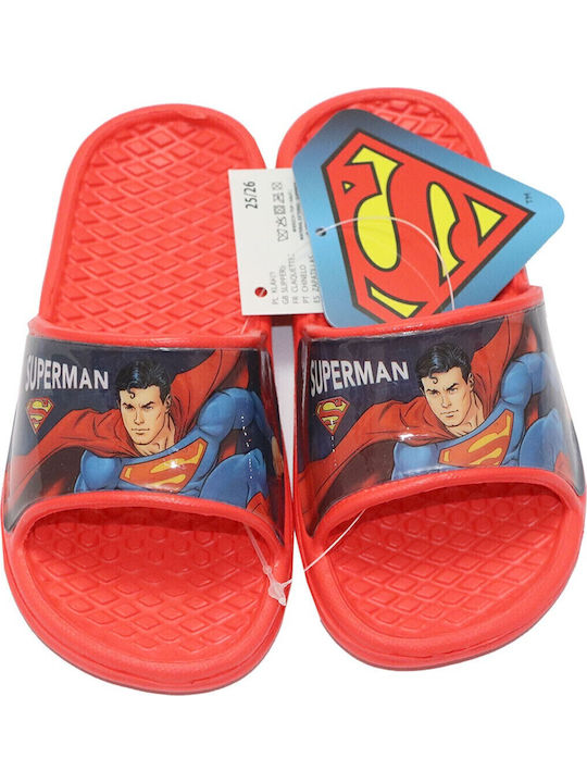 Șlapi pentru copii Roșii Superman