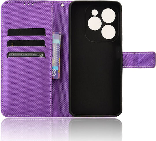 Wallet Δερματίνης Μωβ (Realme Note 50)