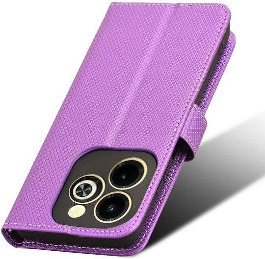 Wallet Δερματίνης Μωβ (Realme Note 50)