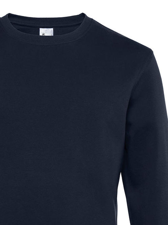 B&C King Men's Long Sleeve Promotional Sweatshirt Navy Blue