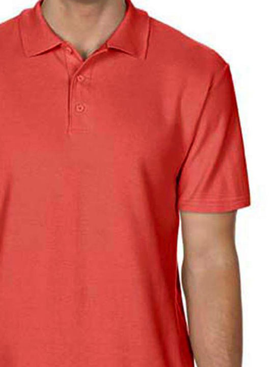 Gildan 64800 Men's Short Sleeve Promotional Blouse Bright Salmon