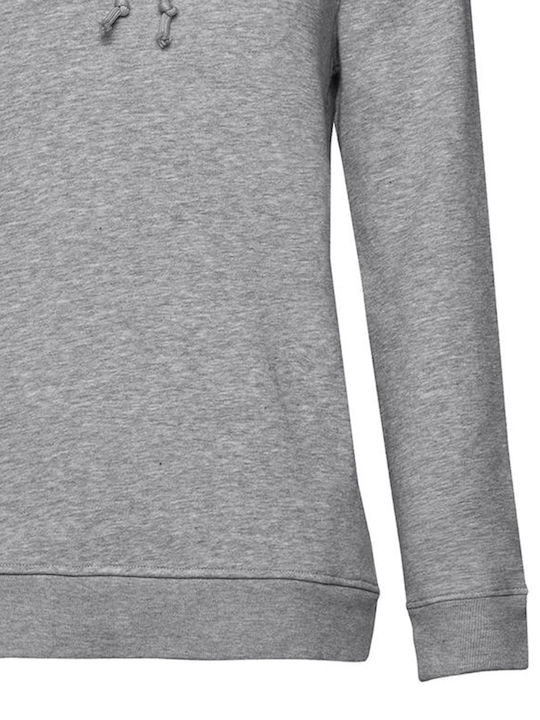 B&C Organic Women's Long Sleeve Promotional Sweatshirt Heather grey