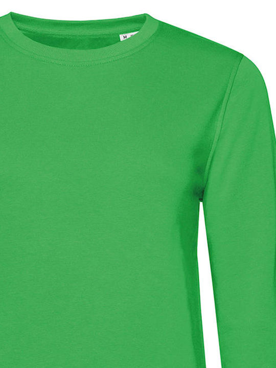 B&C Organic Women's Long Sleeve Promotional Blouse Apple Green