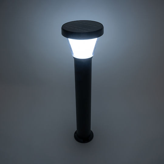 GloboStar Solar Light Floor Traffic light 10W 180lm Cold White 6000K with Photocell IP65 24cmx24cmx88cmcm