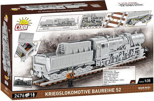 Cobi Building Blocks Kriegslokomotive Baureihe 52 for 10+ Years 2476 Pieces