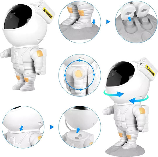 Dekorative Lampe Astronaut Weiß