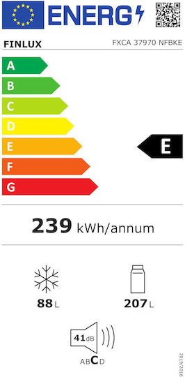 Finlux 295лт В186xШ60xД60см. Черен FXCA 37970
