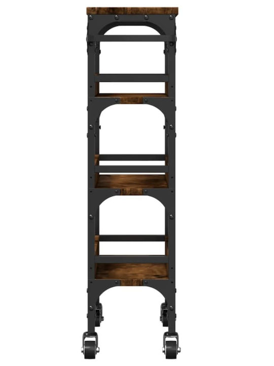 vidaXL Wooden Kitchen Trolley 3 Tiers Brown 53x20x76cm