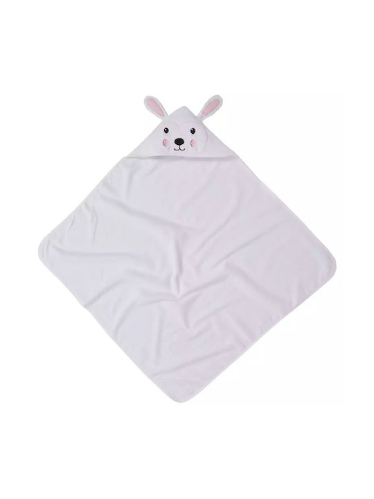 Das Home Hooded Baby Bath Towel White