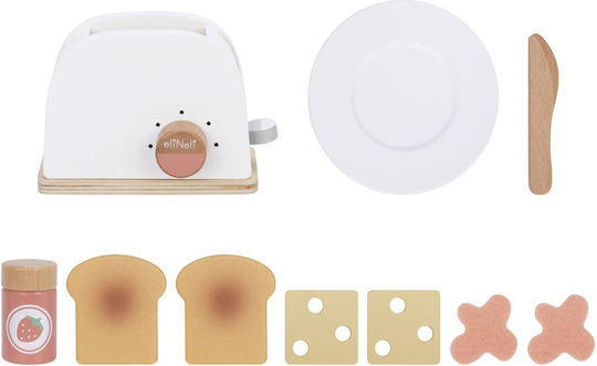 Eli Neli Montessori Set de prăjitor de pâine Montessori Prăjitor de pâine din lemn pentru copii