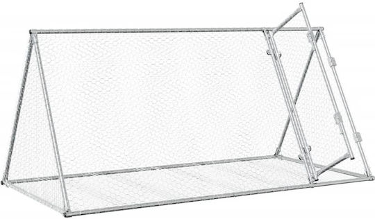 vidaXL 3281530 Клетка за зайци от Галванизирана Стомана 200брx105брx91брсм.