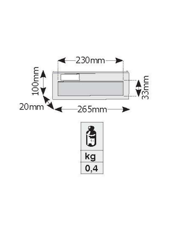 Viometal Θυρίδα Γραμματοκιβωτίου 26.5x10x10cm