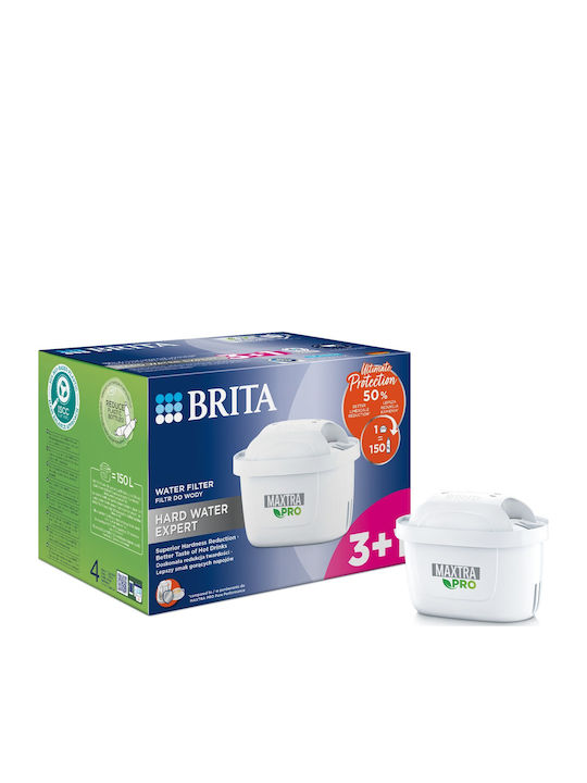 Brita Water Filter Replacement for Pitcher Maxtra Pro Hard 4pcs