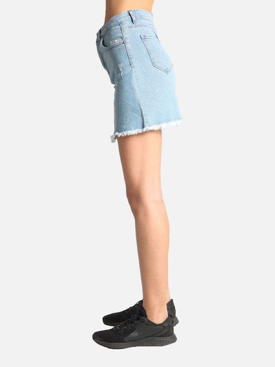 Paco & Co Denim Mini Skirt in Blue color