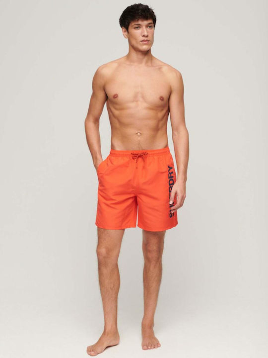 M D2 Herren Badebekleidung Shorts Orange mit Mustern