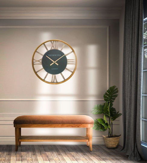 Mauro F Wall Clock Metallic Gold 60x6.5cm