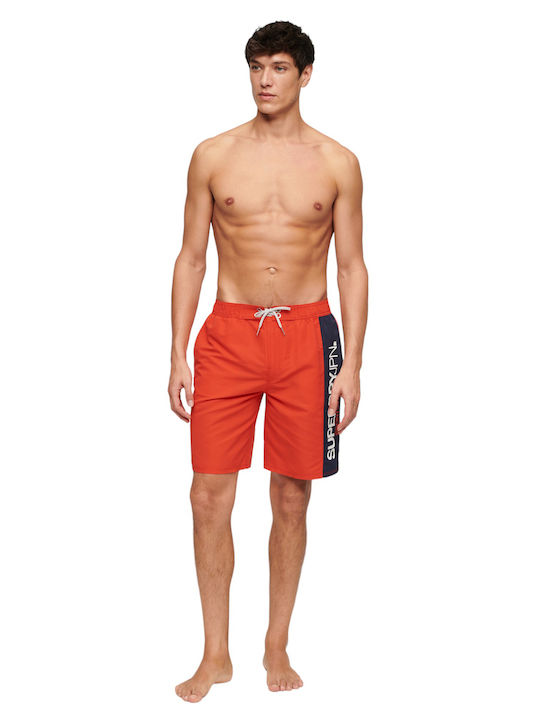 M D2 Men's Swimwear Shorts Omg Orange with Patterns