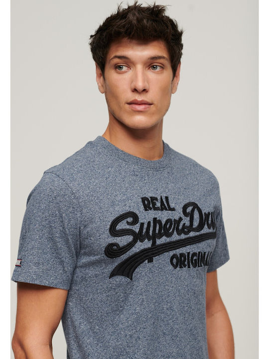 Superdry Embroidered Vl Herren T-Shirt Kurzarm Navy