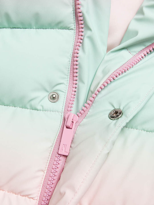 Kinder Steppjacke Beidseitig mit Kapuze Mehrfarbig