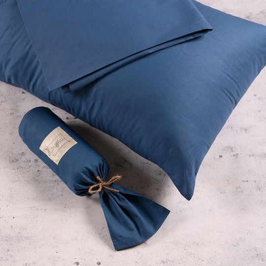 Melinen Cearșaf Super dublu cu Elastic 160x200+32cm. Urban Line Albastru