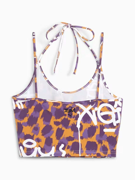 Women's Crop Top Cotton with Straps & Halter Neck Multicolour