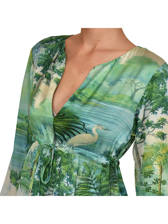 Mini Rochie Verde Vibrant