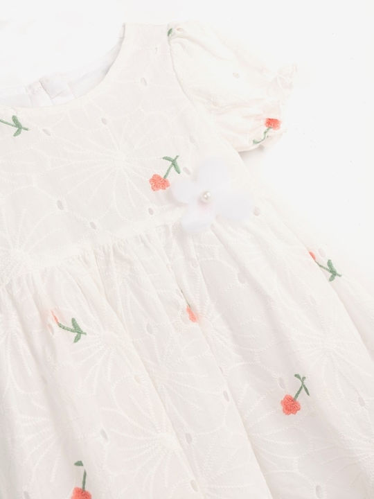 Funky Kids Dress Floral White