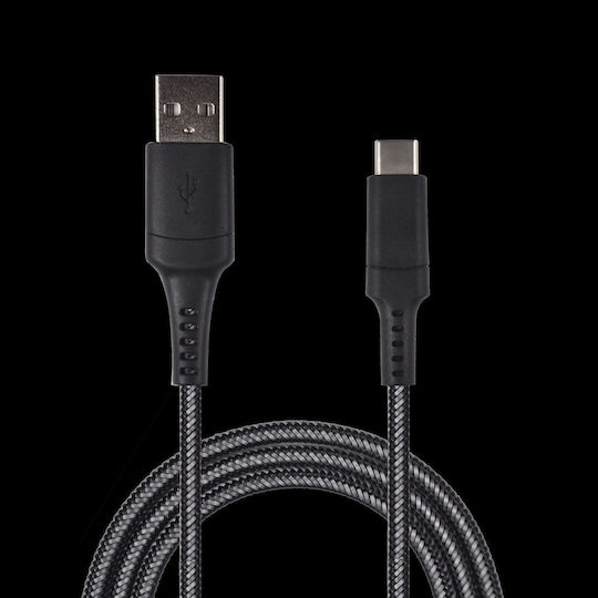2GO USB 2.0 Cable USB-C male - USB-A Μαύρο 1m 795822
