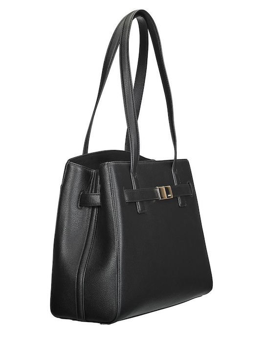 DKNY Leder Damen Tasche Tote Hand Schwarz