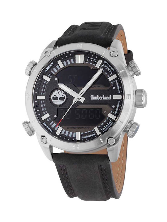 Timberland Uhr Chronograph Batterie mit Gray Lederarmband