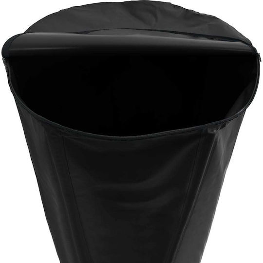 vidaXL Plastică Depozit Apă / Petrol Cilindric Vertical 500lt Neagră