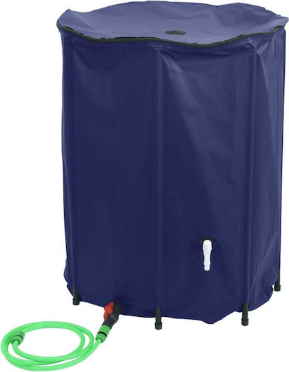 vidaXL Vertical Cylindrical Plastic Storage Tank 1350lt for Water / Petroleum Blue