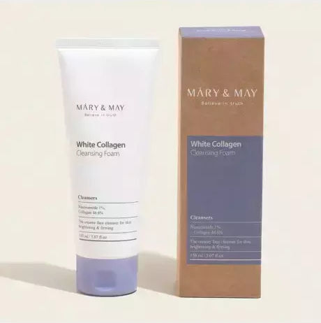 Mary & May White Collagen Schaumstoff Reinigung Gesicht 150ml