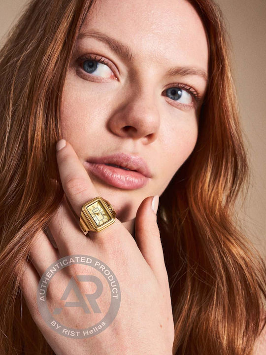 Fossil Raquel Watch Ring Gold-tone Stainless Steel Women's Es5343