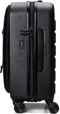 Rains Texel Cabin Travel Suitcase Black with 4 Wheels Height 56cm.