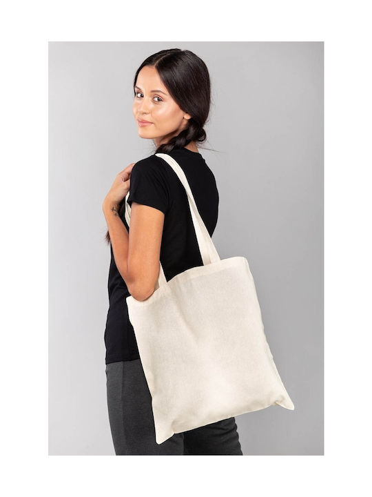 Βαμβακερή Τσάντα για Ψώνια σε Μπεζ χρώμα