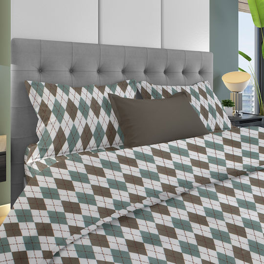 Dimcol Diamond Σετ Υπέρδιπλο 4τμχ 220x240εκ. 329 Petrol
