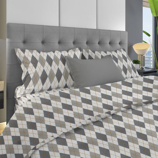 Dimcol Diamond Σετ Μονό 3τμχ 160x240εκ. 328 Grey