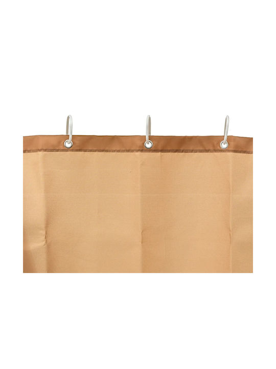 5Five Shower Curtain Fabric 180x200cm Malt Brown