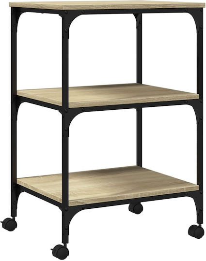 Printer Stand 3 Levels Sonoma Oak 50x41x75 H Hevox Wood Brown