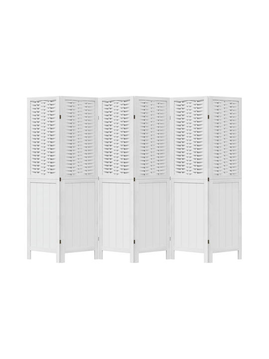vidaXL Decorative Room Divider Wooden with 6 Panels 210x160cm