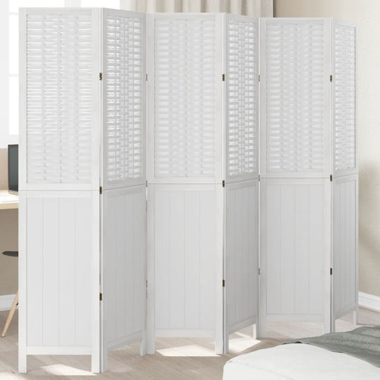 vidaXL Decorativ Paravan Lemn cu 6 Panouri 210x180cm