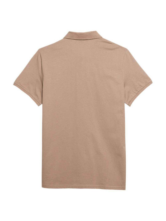 4F Herren Kurzarmshirt Polo Beige