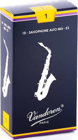 Vandoren Alto Sax Traditional Reeds Strength 1 Reeds