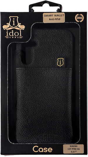 Idol 1991 Anti-rfid Brieftasche Leder / Silikon / Synthetisches Leder Schwarz (Xiaomi 13T / 13T ProXiaomi 13T / 13T Pro)